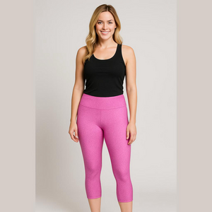 Tek Gear Pink Leopard Print Capris XL